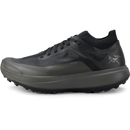 Arc'teryx Sylan Men's Running Shoes | Lightweight, Breathable & Durable Trail Shoe with Rocker Midsole | Built for Speed, Black/Shark, 12.5