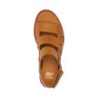 Sorel Women's Fashion Flat Sandal, Canyon Gold, Tuscan, 9