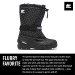 SOREL Kids' Flurry Boot in Black, Size 12