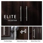 Prepac Elite 32" Storage Cabinet Closet, Brown Storage Cabinet, Linen Cabinet, Wardrobe Cabinet with Hanging Rail and Shelves 24.5" D x 32" W x 65" H