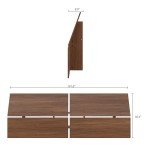 Nexera Panoramic Headboard, Brown, Queen