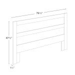 Prepac Rustic Ridge Farmhouse King Headboard, King Size Headboard with Panel Design, Bedroom Headboard for King Bed, 79.5" W x 47.5" H x 1.5" D, Washed White
