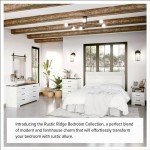 Prepac Rustic Ridge Farmhouse King Headboard, King Size Headboard with Panel Design, Bedroom Headboard for King Bed, 79.5" W x 47.5" H x 1.5" D, Washed White