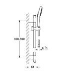 GROHE 27732000 Power & Soul Cosmopolitan 130 Shower Set, Starlight Chrome