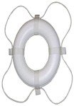 TAYLOR MADE PRODUCTS Vinyl Coated Foam Life Ring with White Grab Lines, Orange (24")