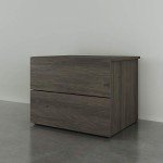 Nexera James Nightstand with 2-Drawers, Grey, 24-Inch