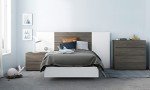 Nexera James Nightstand with 2-Drawers, Grey, 24-Inch