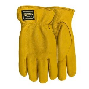 Watson Gloves Gold Range Rider Winter Glove - Buttery Soft Deerskin Leather, Thinsulate C100 Lining, Slip-On Cuff (Extra Large)