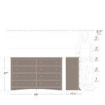 Prepac Sonoma 8 Drawer Double Dresser for Bedroom, Wide Chest of Drawers, Bedroom Furniture, Clothes Storage and Organizer, 17.25" D x 59" W x 37" H, Espresso, EDC-6338