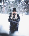 Watson Gloves Sustainable Winter Puffer Mitt for Women - Warm & Cozy, Snug Fitting Acrylic Knit Wrist, Taslon Back & Palm