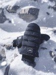 Watson Gloves Sustainable Winter Puffer Mitt for Women - Warm & Cozy, Snug Fitting Acrylic Knit Wrist, Taslon Back & Palm