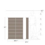 Prepac 2 Column Display Cabinet Media Storage, 38.75" Wide, Black