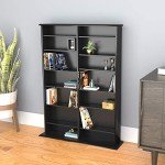 Prepac 2 Column Display Cabinet Media Storage, 38.75" Wide, Black