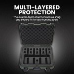 NANUK 925 Hard Case with 4 UP Custom Foam Insert, IP67 Waterproof & Crushproof, Rugged Construction for Ultimate Protection, Made in Canada – Olive (18.7” x 14.8” x 7”)