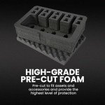 NANUK 925 Hard Case with 4 UP Custom Foam Insert, IP67 Waterproof & Crushproof, Rugged Construction for Ultimate Protection, Made in Canada – Olive (18.7” x 14.8” x 7”)
