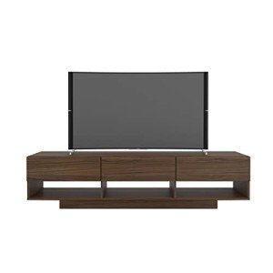 Nexera 72-Inch Tv Stand with 3-Drawers, Brown, 72-Inch