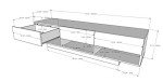Nexera 72-Inch Tv Stand with 3-Drawers, Brown, 72-Inch