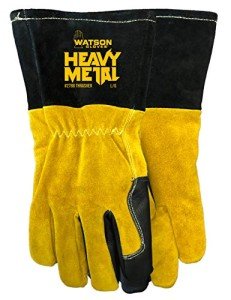 Watson Gloves Thrasher Welding Glove - Split Cowhide Leather, Kevlar Stitched, High Dexterity, Cut Protection, Tig Welder Glove, Gauntlet Style (Medium)