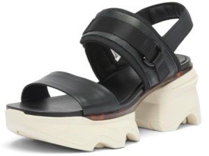 Sorel Women's Contemporary Heeled Sandal, Black/Chalk, 7.5