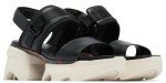 Sorel Women's Contemporary Heeled Sandal, Black/Chalk, 7.5