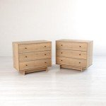 Prepac Finnley 3-Drawer Nightstand in Natural Oak, Extra-Wide Bedside Tables with Storage, Set of 2, Modern End Tables for Home, Bedroom, Living Room, 16" D x 31" W x 26.75" H
