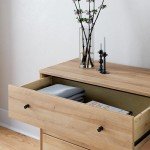 Prepac Finnley 3-Drawer Nightstand in Natural Oak, Extra-Wide Bedside Tables with Storage, Set of 2, Modern End Tables for Home, Bedroom, Living Room, 16" D x 31" W x 26.75" H