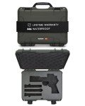 NANUK 910 Hard Case with 2 UP Custom Foam Insert, IP67 Waterproof & Crushproof, Rugged Construction for Ultimate Protection, Made in Canada – Olive (14.3” x 11.1” x 4.7”)
