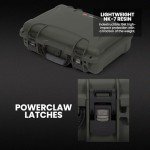 NANUK 910 Hard Case with 2 UP Custom Foam Insert, IP67 Waterproof & Crushproof, Rugged Construction for Ultimate Protection, Made in Canada – Olive (14.3” x 11.1” x 4.7”)