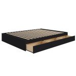 Nexera 3-Drawer Storage Bed Frame, Black, Full