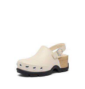 Sorel Women's Roam’N Clog RVT, Chalk/Black, 7