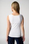 Joseph Ribkoff Womens Square-Neck Cami Style 143132J Color Vanilla Size 12