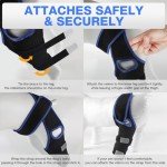 RUXAN Dog Knee Brace, Dog Leg Braces for Back Leg for Support, ACL Hind Leg Cruciate Ligament Knee Brace for Dogs Rear Leg with Torn ACL Keep The Joint Pain and Muscle Sore-L
