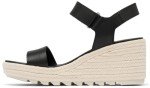 Sorel Women's Contemporary Wedge Sandal, Black/Chalk, 6.5