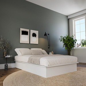 Nexera Valere Platform Bed, White, Full