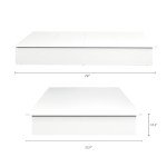 Nexera Valere Platform Bed, White, Full