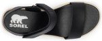 Sorel Women's Contemporary Wedge Sandal, Black/Chalk, 6.5