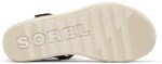 Sorel Women's Contemporary Wedge Sandal, Black/Chalk, 6.5