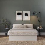 Nexera Valere Platform Bed, White, Full