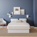 Nexera Valere Platform Bed, White, Full
