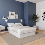 Nexera Valere Platform Bed, White, Full