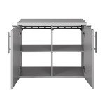 Prepac HangUps 2-Door Wall Mounted Garage Base Storage Cabinet, Work Table Storage Organizer Cabinet, 30" W x 24" H x 16" D, Light Gray