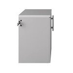 Prepac HangUps 2-Door Wall Mounted Garage Base Storage Cabinet, Work Table Storage Organizer Cabinet, 30" W x 24" H x 16" D, Light Gray