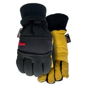 Watson Gloves Ratchet Sustainable Winter Glove - Recycled Thinsulate, Water-Resistant Leather, Neoprene Knuckle Bar (Extra Large)