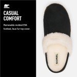 Sorel Women's Black Flat Slippers Size 8