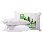 Canadian Down & Feather Co. - 2 Pack Medium Support Down Perfect Pillow Standard Size - 255 TC Shell 100% Cotton - Filled in Canada