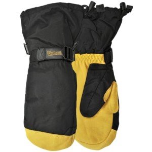 Watson Gloves North of 49 Winter Mitt Glove - 3M Thinsulate Lining, Water Resistant, Sheepskin Leather, Nylon Back, Hooded Fingertips, Gauntlet Style Cuff (Extra Large)