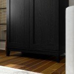 Prepac Yaletown 72" Tall Storage Cabinet with Wood Legs, Pantry Cabinet with 3 Adjustable Shelves, Bathroom, Kitchen and Home Organization in Black Oak, 16" D x 32" W x 72" H