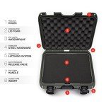 Nanuk 915 Waterproof Hard Case with Foam Insert - Olive - Made in Canada