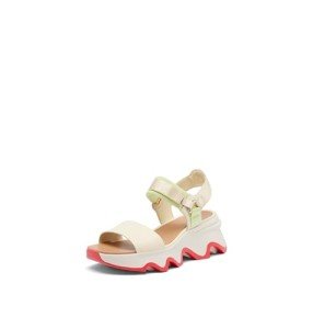 Sorel Women's Kinetic Impact Y Strap High Sandals - Honey White, Luminous Lime - Size 9