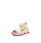 Sorel Women's Kinetic Impact Y Strap High Sandals - Honey White, Luminous Lime - Size 9